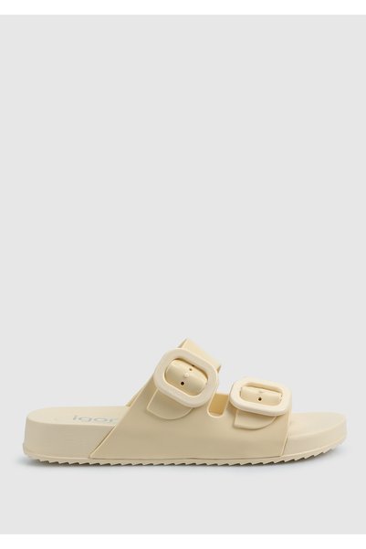 Habana Brillo Beige Patent Leather Orthopedic Daily Women's Slippers