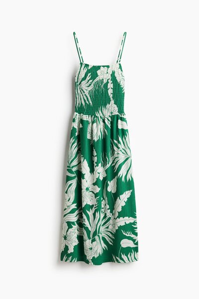 Shirred and Strappy Dress