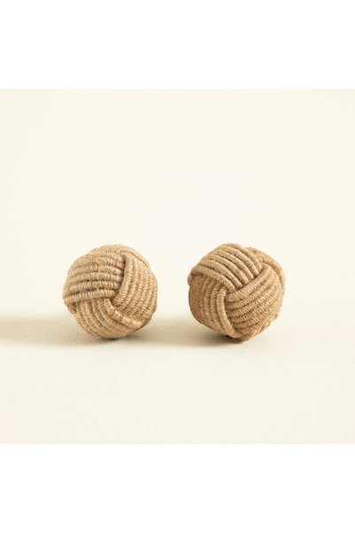 Wicker 2-Piece Drawer Handle Light Brown Brown