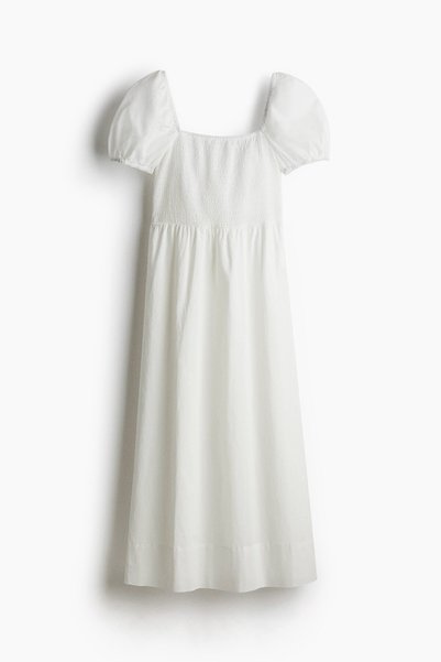 Puffy Sleeves and Cotton Dress