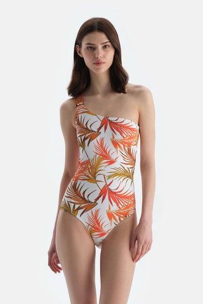 Multicolor One Shoulder Swimsuit