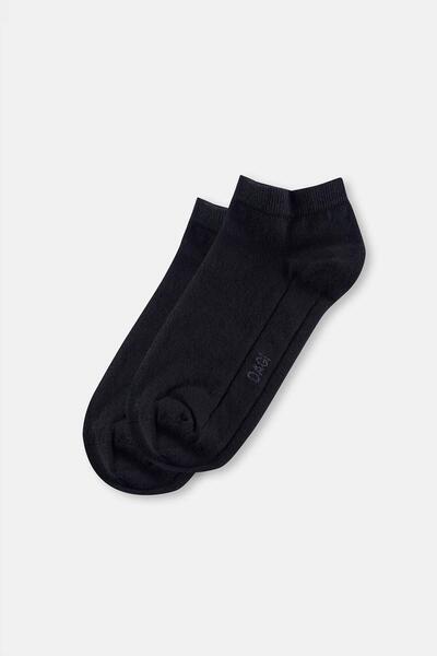 Black Men's Cotton Booties Socks