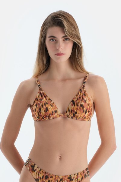Multicolor Triangle Small Bikini Top