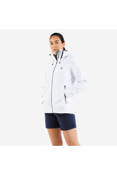 Women's Windproof Sailing Raincoat - White - 100