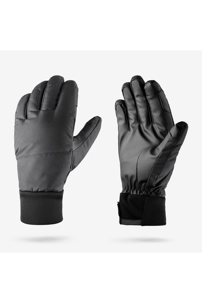 Wedze Adult Ski Gloves - Black - 100