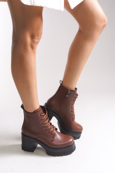 Nvanor Women's Heeled Boots 0012504 Brown Skin