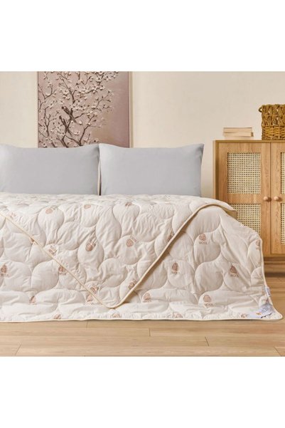 Soft Double Wool Quilt - White - 195X215 cm