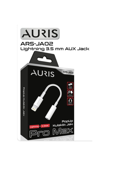 ARS-JA02 Lightning-3.5 mm Aux PopUp приклучок за слушалки