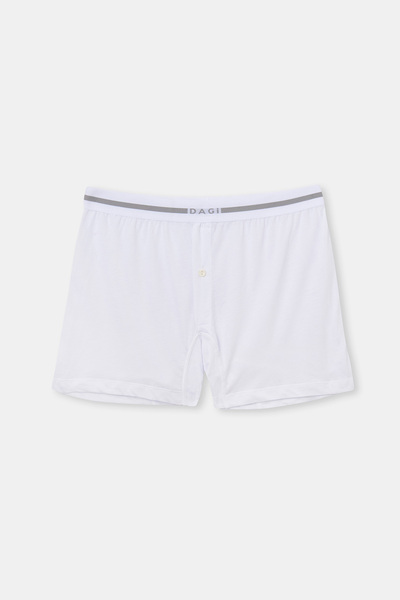 White Long Leg Modal Boxer