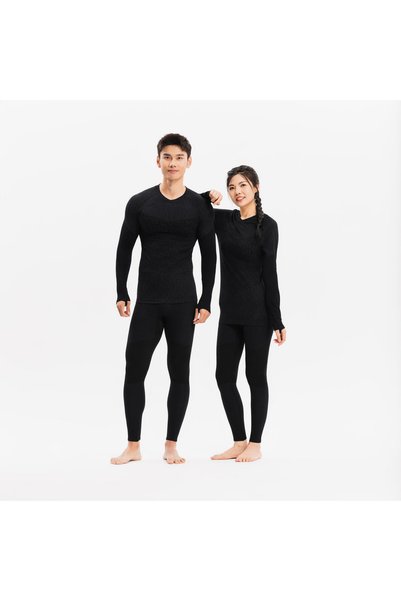 Kipsta Adult Football Tights Undershirt - Black - Keepdry