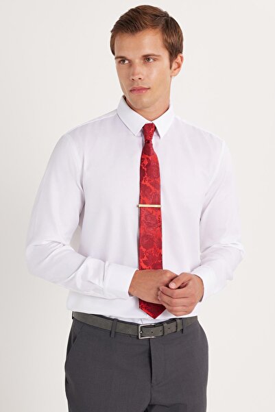 Slim fit бела кошула без пеглање 100% памук, еколошка со Ekoteks сертификат