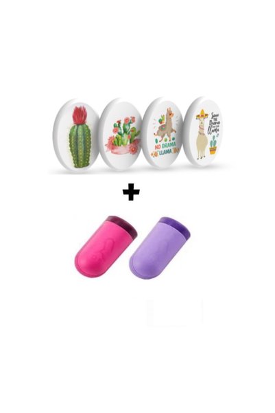 Sg.22 Desert Series 4 Pieces of Eraser and 2 Pieces of Prime 2 Pencil Sharpener Set (Female Student)