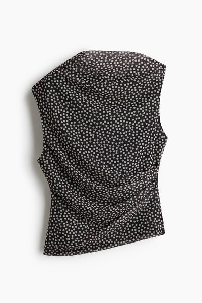 Draped Mesh Top