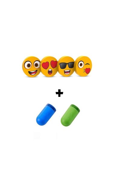 Art.52 Smile Series 4 Pieces of Eraser and 2 Pieces of Prime 2 Pencil Sharpener Set (Male Student)