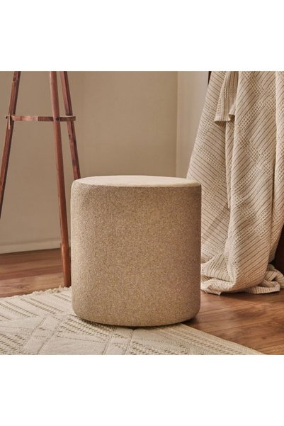 Milan Pouf - Cream - 42X40X40 cm