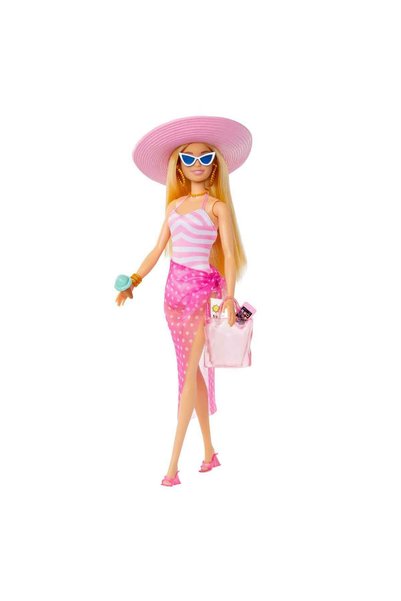 Blonde Barbie with Swimsuit and Beach-Themed Accessories ®   Baby