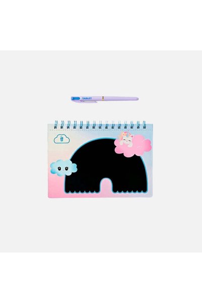 Rainbow Patterned Spiral Notebook with Drawing Board