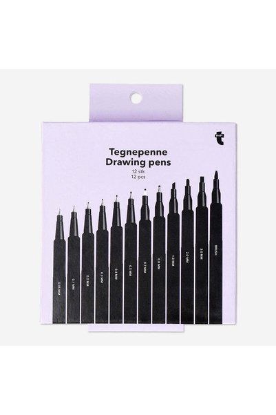 Set of 12 Drawing and Calligraphy Pens