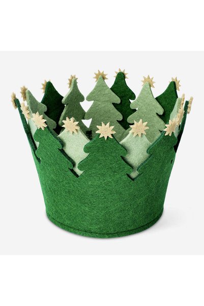 Decorative Green Felt Basket