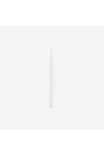 Curved White Candle 24.5 cm