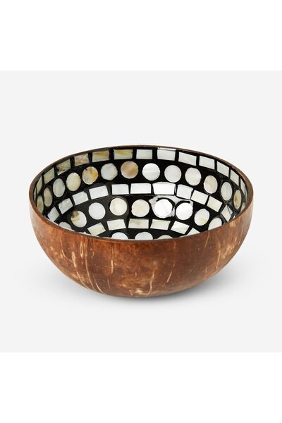 Black Look Coconut Decorative Bowl