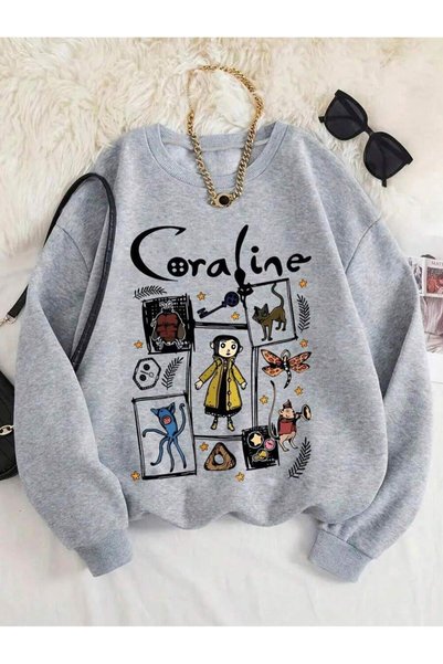 Unisex Caroline Character Printed Oversize Sweatshirt