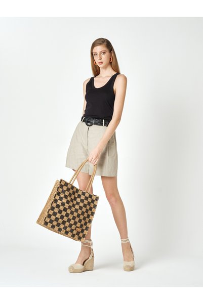 Natural Women's Straw Shoulder Bag 05Pc25Y1508