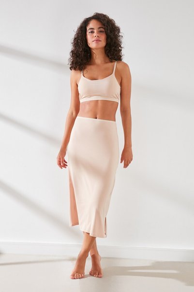 C11439 Women's Modal Cotton Long Underskirt Skin