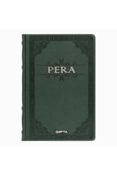 Pera 17X24 150 Sheets Leather Cover Hardcover Notebook (1993) Unlined Dark Green