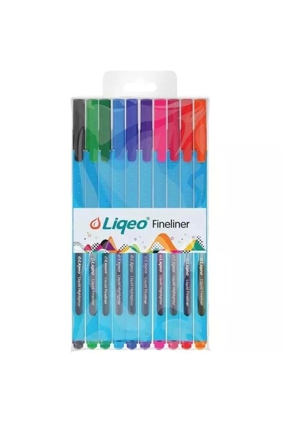 F8027 Fineliner пенкало со ПВЦ, сет од 10 дела (10 бои)