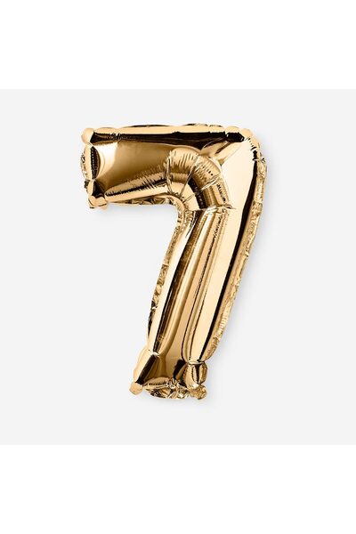 Number 7 Gold Foil Balloon