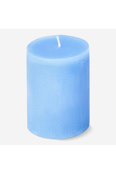 Light Blue Rustic Candle 8 cm