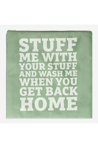 Written Green Organizer Bag