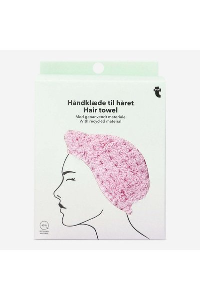 Pink Buttoned Hair Towel