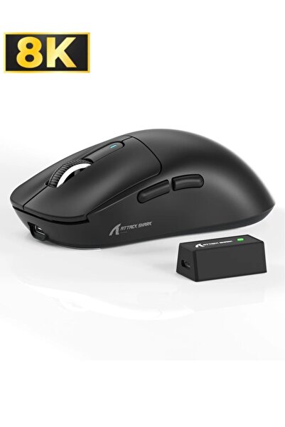 X3 Pro Superlight 4000/8000 Hertz безжичен гејмерски глувче Paw3395 (вклучена лента за држење и резервни лизгачи)
