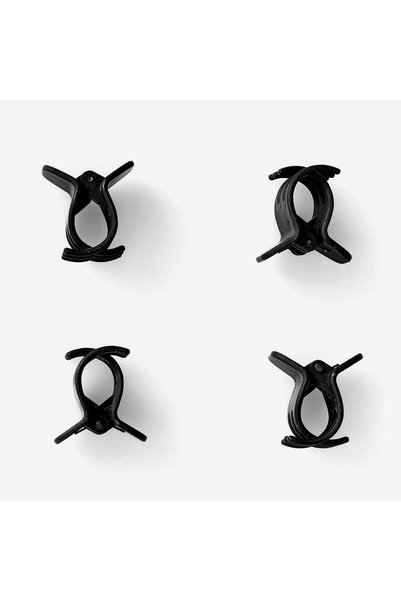 Set of 4 Small Black Latch Buckles