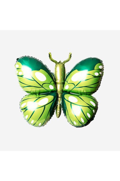 Green Butterfly Shaped Foil Balloon