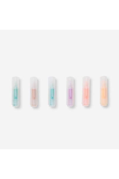 Set of 6 Mini Pastel Highlighters