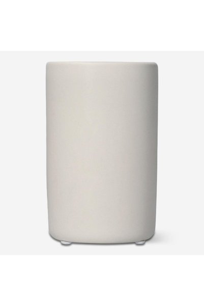 Matte White Ceramic Toothbrush Holder
