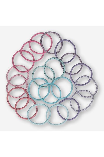 Set of 20 Colorful Hair Elastics