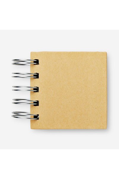 Brown Covered Spiral Sticky Notes Set