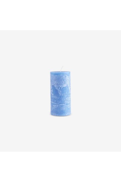 Light Blue Rustic Candle 5.7 cm X 12 cm