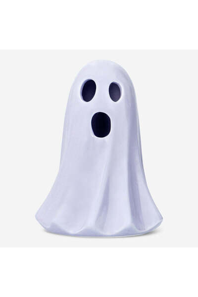 Ghost Shaped Purple Ceramic Led Lantern