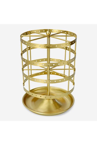 Gold Color Rotating Jewelry Stand