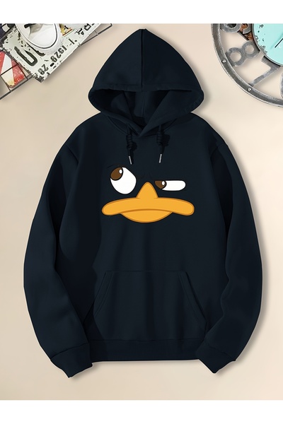 Unisex Angry Duffy Printed Oversize Sweatshirt