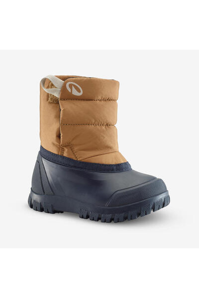 Wedze Children's Snow Boots - 1/3 Years Old - Brown/Navy Blue - 500