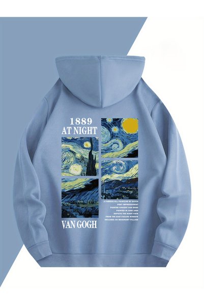 Vangogh Printed Oversize Sweatshirt