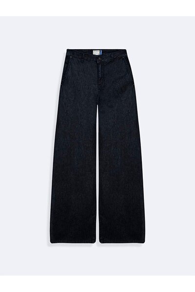 Marıam Wide Leg High Waist Jean Trousers
