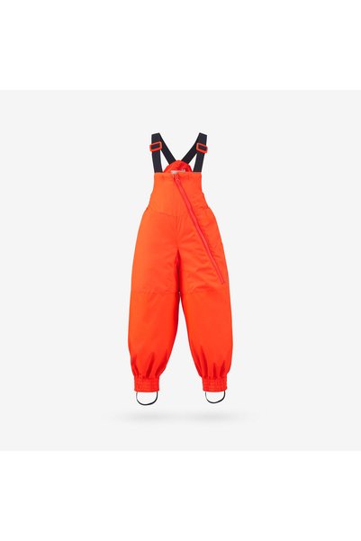 Wedze Kids Ski Pants - 1-5 Years - Orange - Bib 500 Toddler