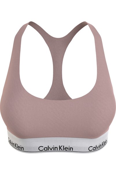 Brand Logo Women's Bralette - Comfortable Breathable Daily Use with Elastic Band - Powder